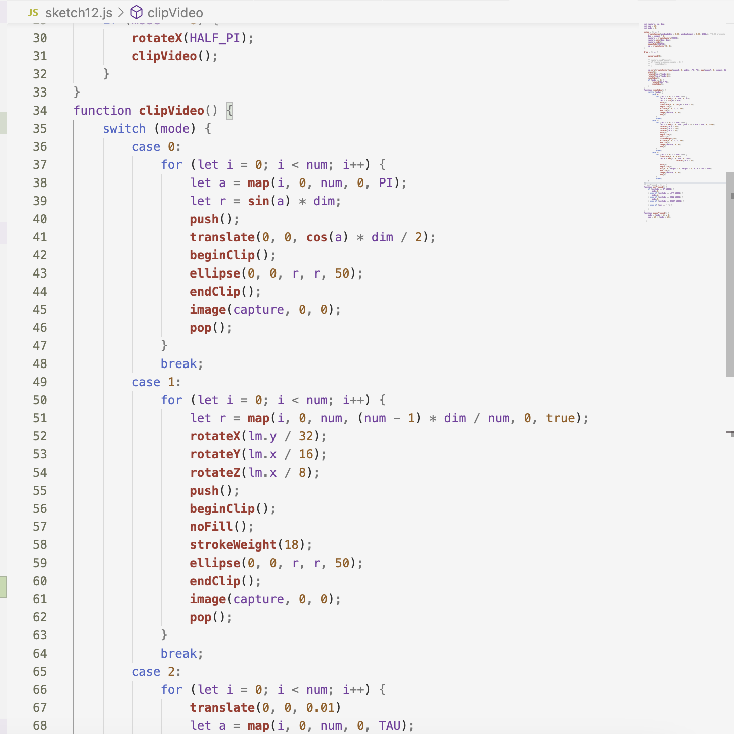 I found a project online that used switch statements to toggle between different states by a mouse click.